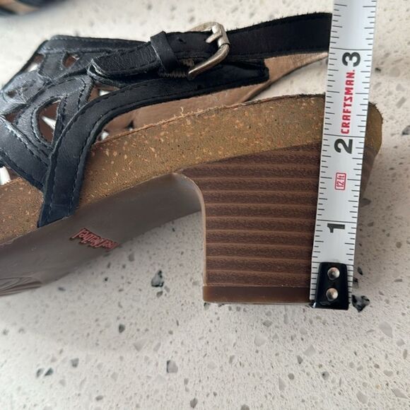 Josef Seibel Women's Ruth Black Leather Cut Out Open Toe Comfy Sandals Size 40 - Picture 7 of 12